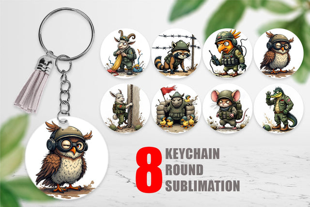 Keychain Battlefield Critters Sublimation artnoy 