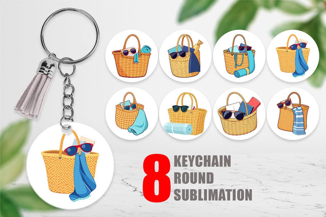 Keychain Beach Bag Sublimation artnoy 
