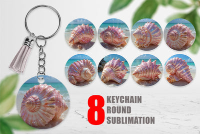 Keychain Beach Shell Sublimation artnoy 