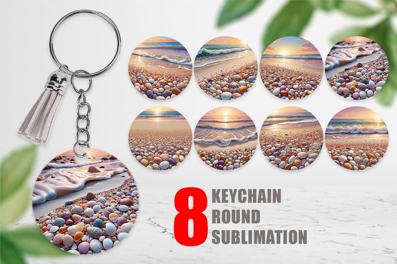 Keychain Beach Summer Sublimation artnoy 