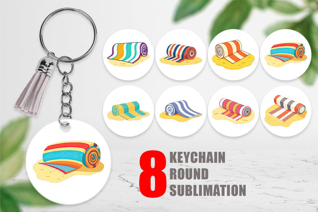 Keychain Beach Towel Sublimation artnoy 