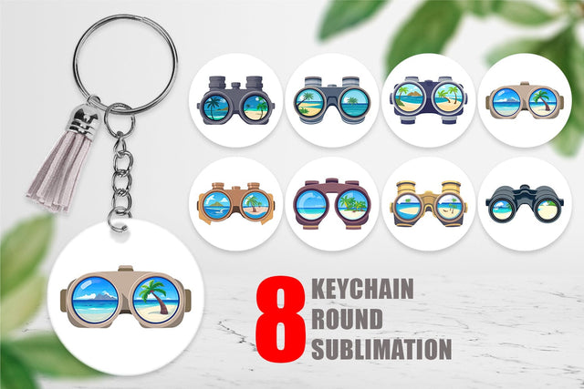 Keychain Binoculars Sublimation artnoy 