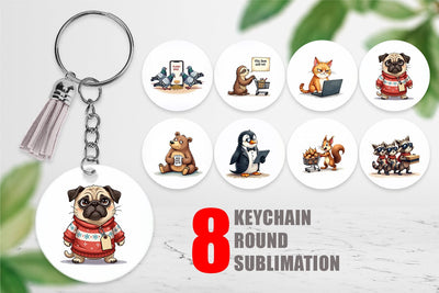 Keychain Black Friday Frenzy Sublimation artnoy 