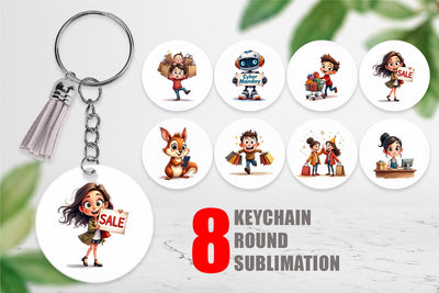 Keychain Black Friday Frenzy Sublimation artnoy 