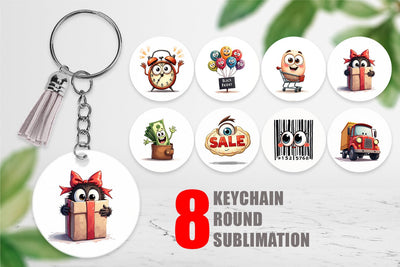Keychain Black Friday Icons Sublimation artnoy 