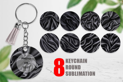 Keychain Black Silk Pattern Sublimation artnoy 