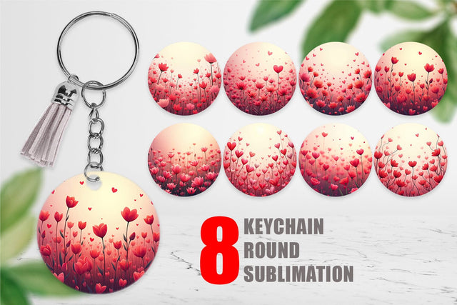 Keychain Blooming Garden Sublimation artnoy 