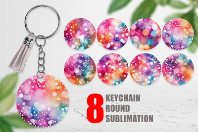 Keychain Bokeh Effect Sublimation artnoy 