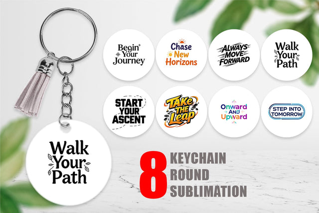 Keychain Bold Action Graduation Quotes Sublimation artnoy 