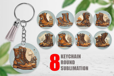 Keychain Boots Vintage Sublimation artnoy 