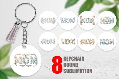 Keychain Breezy Coastal MOM Nautical Sublimation artnoy 