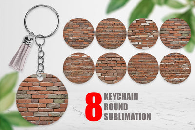 Keychain Brick Wall Sublimation artnoy 