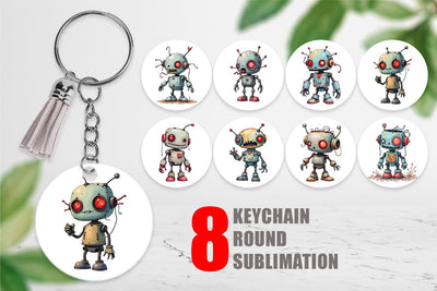 Keychain Broken Bot Sublimation artnoy 