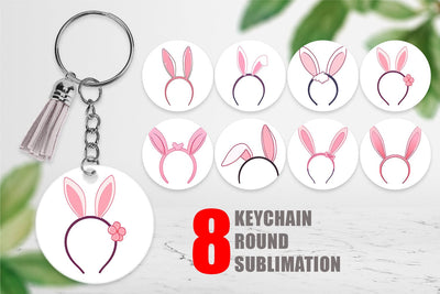Keychain Bunny Headband Sublimation artnoy 