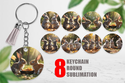 Keychain Bunny on Summer Sublimation artnoy 