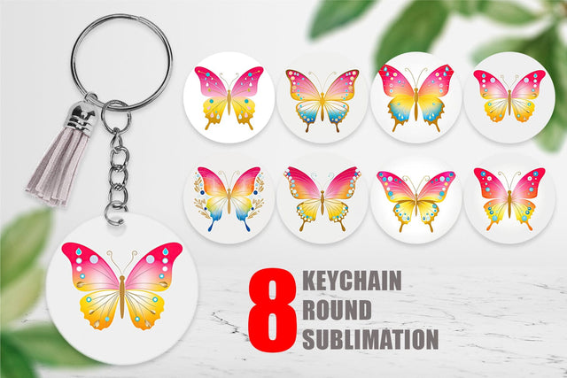 Keychain Butterfly Sublimation artnoy 
