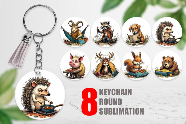Keychain Camping Grumps Sublimation artnoy 
