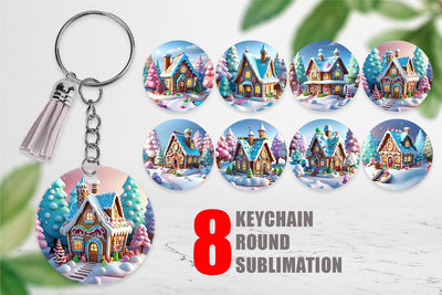 Keychain Candyland House Sublimation artnoy 