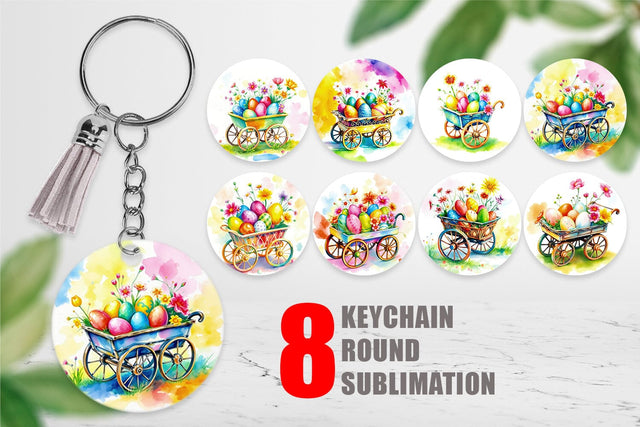 Keychain Cart Easter Sublimation artnoy 