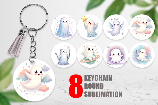 Keychain Celestial Ghosts Sublimation artnoy 