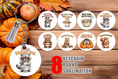 Keychain Chaotic Retro Baking Watercolor Sublimation artnoy 