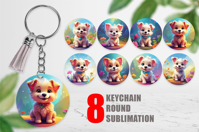 Keychain Charming Baby Dog Sublimation artnoy 