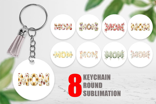 Keychain Cheerful Picnic MOM Gingham Sublimation artnoy 