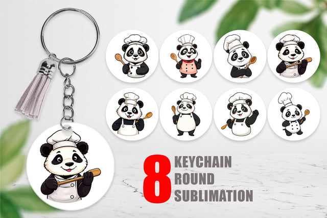 Keychain Chef Panda Sublimation artnoy 