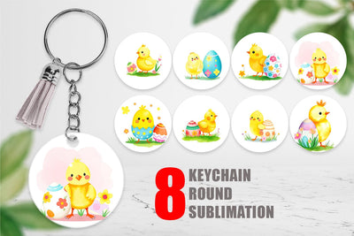Keychain Chick and Egg Sublimation artnoy 