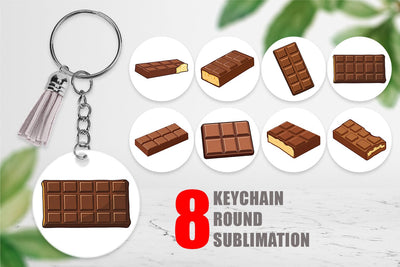 Keychain Chocolate Bar Sublimation artnoy 