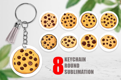 Keychain Chocolate Chip Cookie Sublimation artnoy 