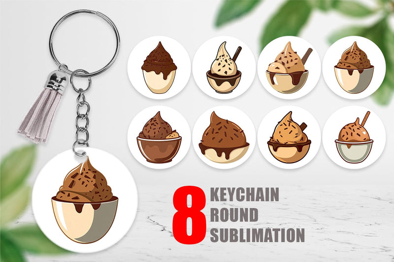 Keychain Chocolate Scoop Sublimation artnoy 