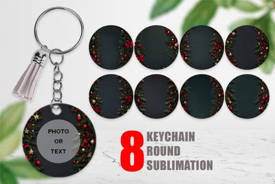 Keychain Christmas Background Sublimation artnoy 