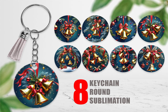 Keychain Christmas Bells Sublimation artnoy 