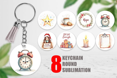 Keychain Christmas Burnout Sublimation artnoy 