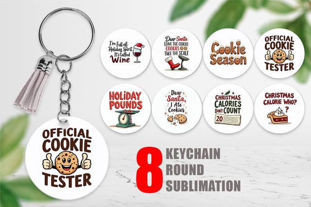 Keychain Christmas Diet Dropout Quotes Sublimation artnoy 