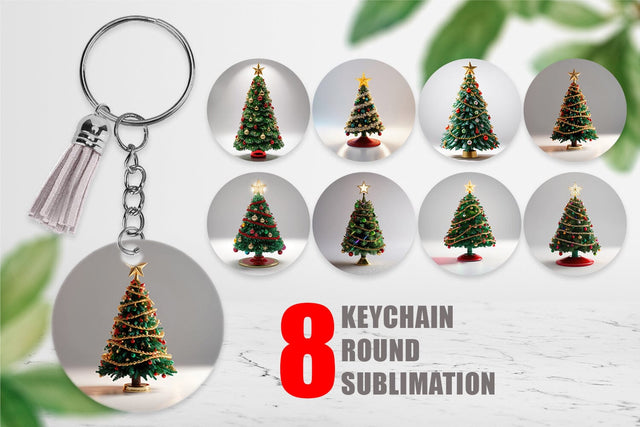 Keychain Christmas Tree Sublimation artnoy 
