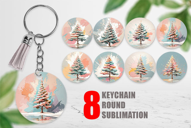 Keychain Christmas Tree Sublimation artnoy 