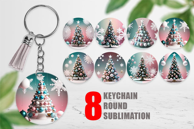 Keychain Christmas Tree Sublimation artnoy 