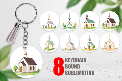 Keychain Church Sublimation artnoy 