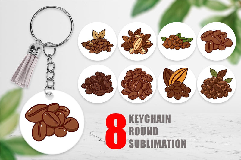 Keychain Cocoa Beans Sublimation artnoy 