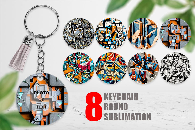Keychain Concrete Wall Pattern Sublimation artnoy 