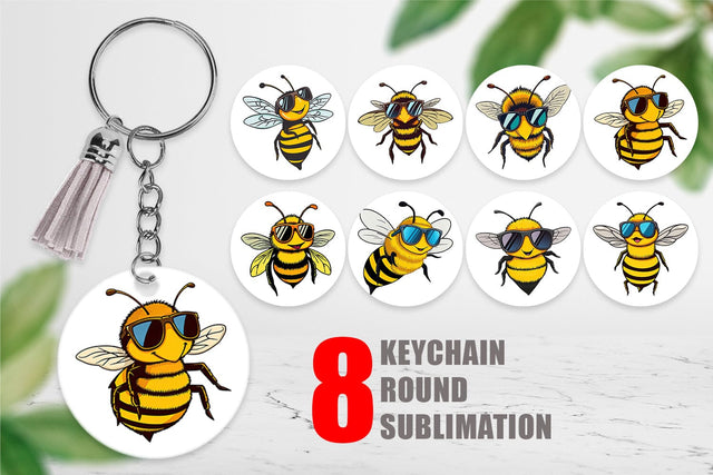 Keychain Cool Bee Sublimation artnoy 
