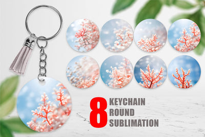 Keychain Coral Charm Sublimation artnoy 