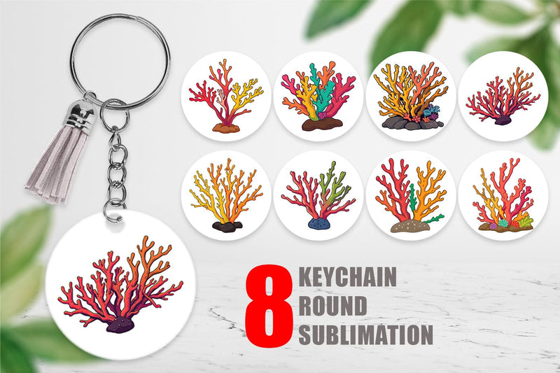 Keychain Coral Reef Sublimation artnoy 