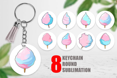 Keychain Cotton Candy Scoop Sublimation artnoy 