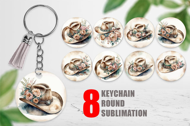 Keychain Cowboy Decor Sublimation artnoy 
