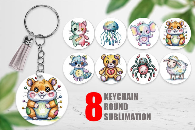 Keychain Creepy Cute Pastel Halloween Sublimation artnoy 