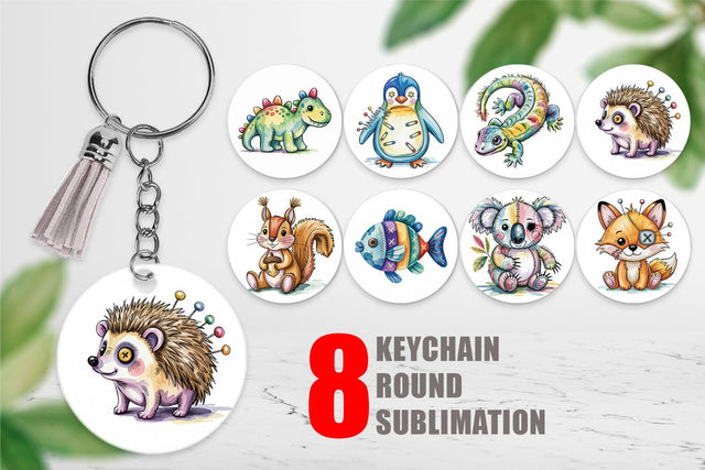 Keychain Creepy Cute Pastel Halloween Sublimation artnoy 