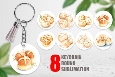 Keychain Cross Buns Sublimation artnoy 